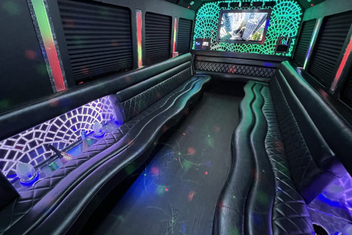 Bridgeport Limo Bus Interior