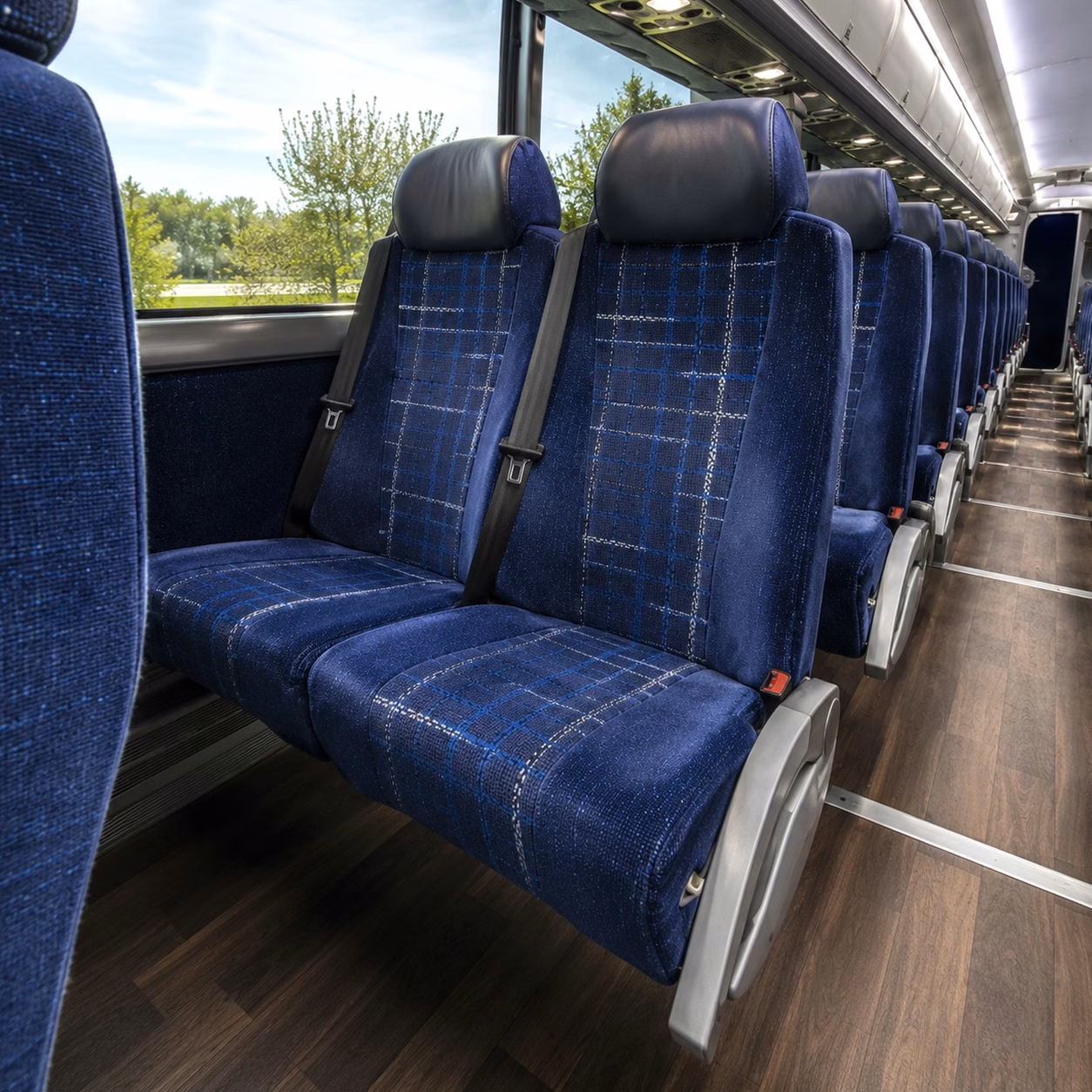 bridgeport charter bus interior